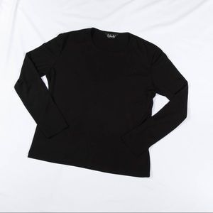 Rafaella basic black long sleeve top